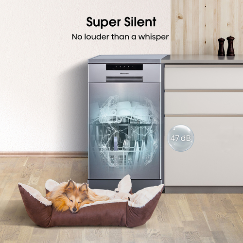 Hisense HS523E15XUK Slimline Dishwasher - Stainless Steel - E Rated, Stainless Steel - image 7