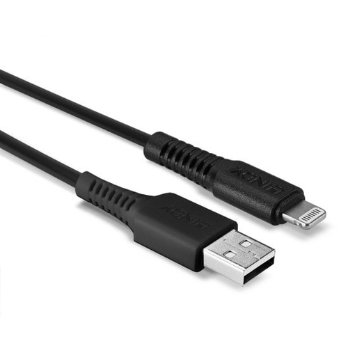 Lindy 31320 Lightning-kabel 1 m Zwart, afbeelding 2