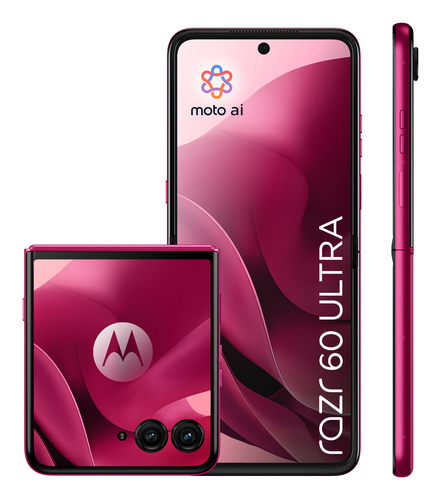 Motorola Razr 60 Ultra 512GB Flip Smart Phone in Pantone Cabaret, Pink - image 3