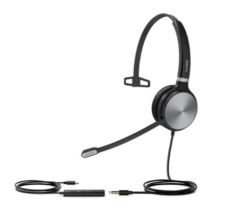 Yealink UH36-M-MS-A headphones/headset Wired Head-band Calls/Music USB Type-A Black, Silver