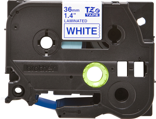 Brother P-touch TZe-263 36mm x 8m Blue On White Laminated TZE263 - image 2