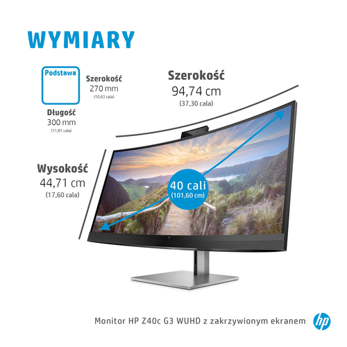 Monitor zakrzywiony 39.7 cali Z40c G3 5K 3A6F7AA