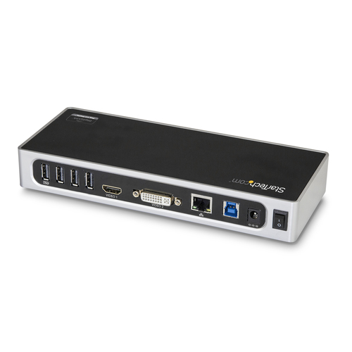 StarTech.com USB 3.0 Docking Station - Dual Monitor Laptop Docking Station with HDMI & DVI/VGA Video - 6-port USB 3.1 Gen 1 5Gbps Hub, GbE, Audio - Universal Ty – image 2