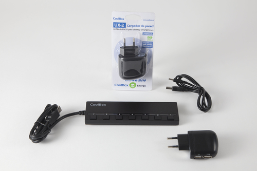 CoolBox HUBCOO356A interface hub USB 3.2 Gen 1 (3.1 Gen 1) Type-A 5000 Mbit/s Black – image 4