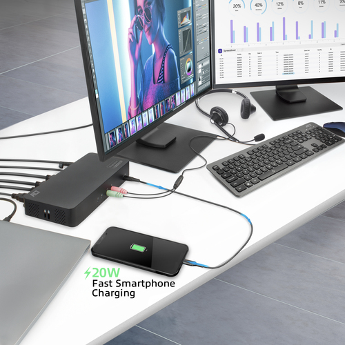 ACT USB-C Docking Station 4K, for 2 HDMI or DisplayPort monitors, DisplayLink – image 9