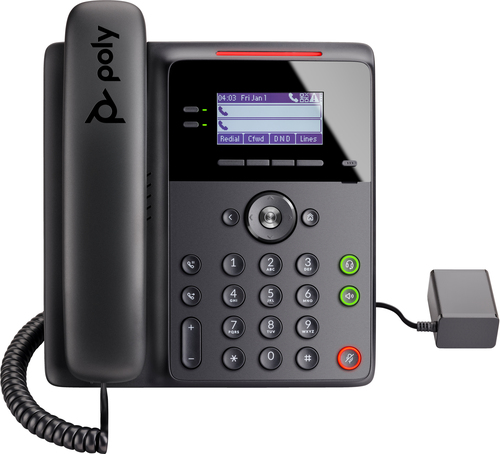 NEW POLY EDGE B30 IP PHONE AND POE-ENABLED LIMITED 2-YEAR WARRANTY