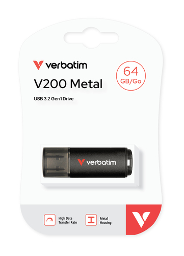 Verbatim V200 Metal USB Drive 64GB - USB 2.0, afbeelding 2