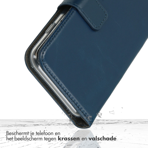 Selencia Echt Lederen Bookcase Samsung Galaxy A53 - Blauw, afbeelding 5