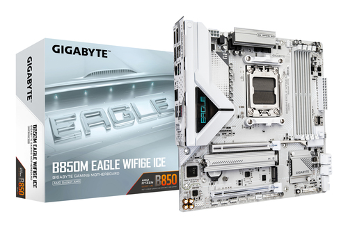 Gigabyte B850M Eagle WIFI6E Ice Amd Ryzen AM5 DDR5 mATX Motherboard - image 1