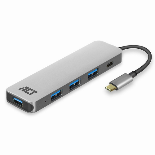 ACT AC7053 док-станция для ноутбука USB 3.2 Gen 1 (3.1 Gen 1) Type-C Серый