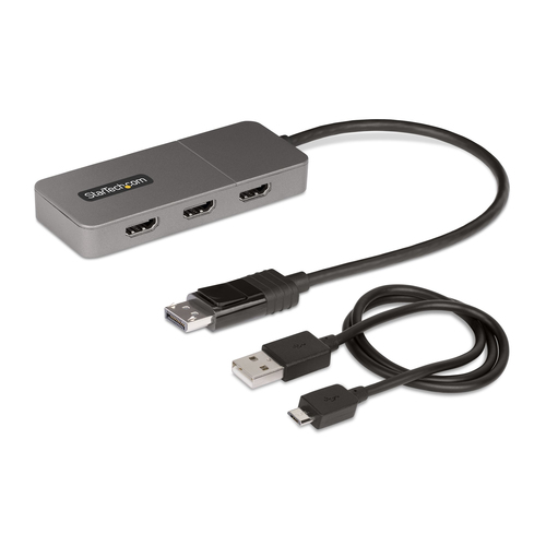 StarTech.com 3-Port MST Hub, DisplayPort to Triple HDMI Monitors, 4K 60Hz, DP 1.4 Multi-Monitor Video Adapter with 1ft (30cm) Built-in Cable, USB, afbeelding 7