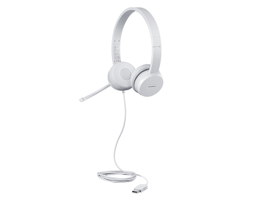 Audifonos Con Microfono Tipo Diadema Lenovo Idea 110 Estereo Usb  Color Nube Gris GXD1E71385 - GXD1E71385