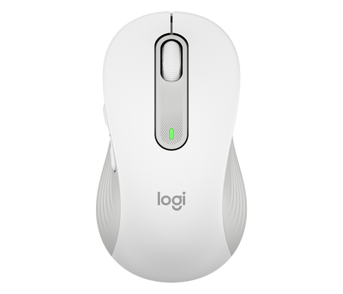 Logitech Signature M650 L - Ratón - tamaño grande - óptico - 5 botones - inalámbrico - Bluetooth 24 GHz - receptor de USB Logitech Logi Bolt - blanco hueso - 910-006233