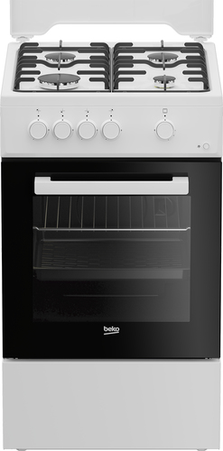 Beko FSG52020DW cooker Freestanding cooker Gas Black, White