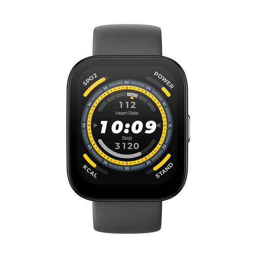 Amazfit Bip 5 4,85 cm (1.91") ЖК 38 mm Цифровой 320 x 380 пикселей Сенсорный экран Черный GPS (спутниковый)