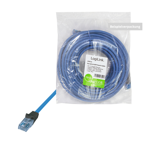 Logilink Patchkabel CAT6A U/UTP Premium blauw 15.00m 10G/PoE, afbeelding 3
