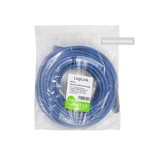 Logilink Patchkabel CAT6A U/UTP Premium blauw 15.00m 10G/PoE, afbeelding 2