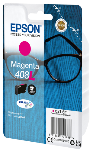 Epson 408L Ink Cartridge DURABrite Ultra Glasses Magenta C13T09K34010 - image 2