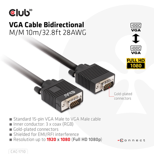 Club 3D - VGA-kabel, afbeelding 3