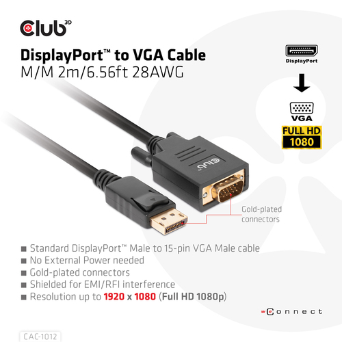 Club 3D - Adapterkabel, afbeelding 3