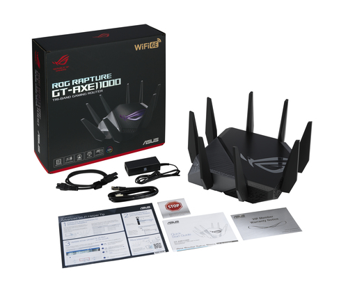 Asus Rog Rapture Tri-Band GT-Axe 1 1000 Gaming Router AiMesh Ready WiFi 6E- 90IG06E0-MO1R00 - image 5