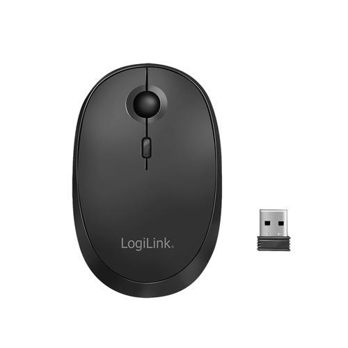 LogiLink Maus Funk & Bluetooth,2.4GHz,800/1200/1600dpi,schw., afbeelding 2