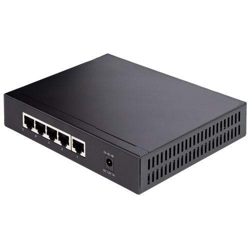 StarTech.com Unmanaged 2.5G Netwerk Switch, 5 Port Gigabit Switch, 2.5GBASE-T Unmanaged Switch, Ethernet Switch, Bureau of Wand Montage, Backward, afbeelding 2