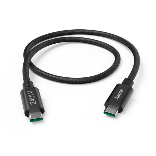 Product image: Hama Full-Featured USB cable USB 3.2 Gen 1 (3.1 Gen 1) 1.5 m USB C 5 Gbit/s 240 W Black