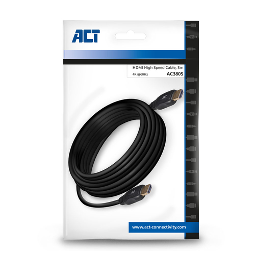 ACT Connectivity HDMI High Speed video kabel v2.0 HDMI-A male - HDMI-A male, afbeelding 2