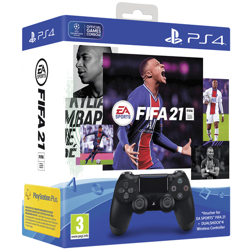 Sony Interactive Entertainment DualShock 4 v2 + FIFA 21 Черный Bluetooth/USB Геймпад Аналоговый/цифровой PlayStation 4