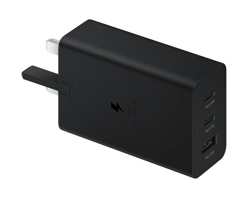 Samsung 65W Trio Universal Power Adapter Schwarz USB Schnellladung Drinnen