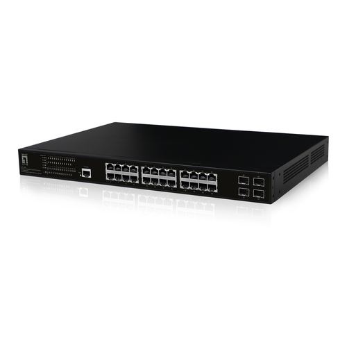 LevelOne Switch 28x GE GEP-2861 4xGSFP 390W 24xPoE, afbeelding 2