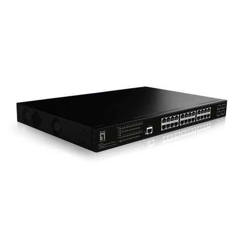 LevelOne Switch 28x GE GEP-2861 4xGSFP 390W 24xPoE, afbeelding 3