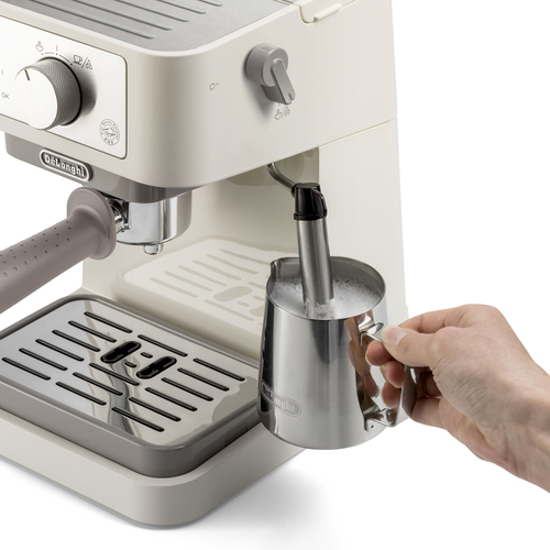 Delonghi De'Longhi Stilosa Traditional Pump Espresso Coffee Machine - Cream - EC260.CR, Cream - image 2