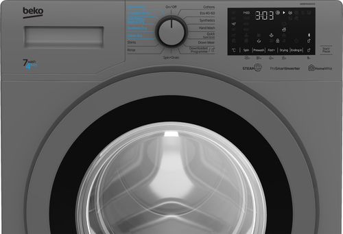 Beko WDER7440421S washer dryer Freestanding Front-load Silver – image 4