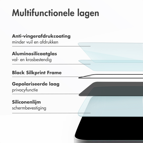 Accezz Gehard Glas Privacy Screenprotector + Applicator - Screenprotector, afbeelding 5