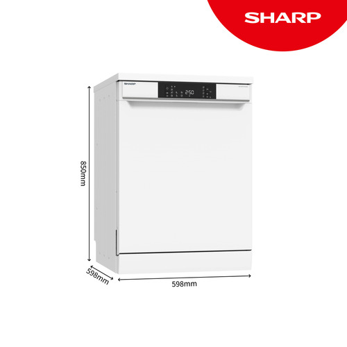 Sharp QW-NA1FF47D3W2-EN dishwasher 13 place settings – image 2
