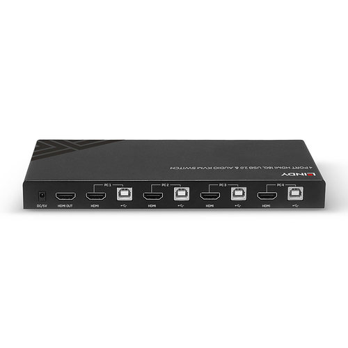 Lindy 4 Port HDMI 18G, USB 2.0 & Audio KVM Switch, afbeelding 4