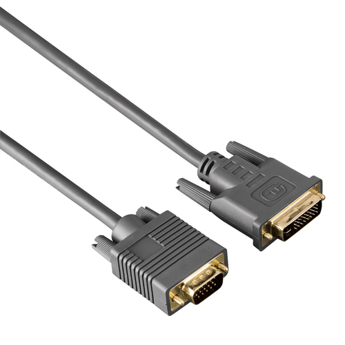 Hama 00133404 VGA cable 1.8 m VGA (D-Sub) DVI-D Grey