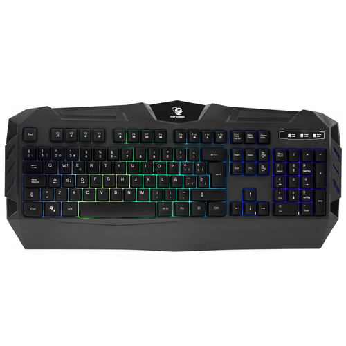 Deep Gaming DeepColorKey keyboard USB QWERTY Spanish Black