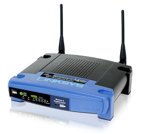 Linksys WRT54G wireless router Fast Ethernet Black, Blue