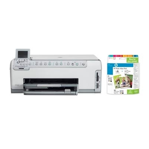 HP Photosmart C5180 All-in-One Printer + HP 363 Series Photo Value Pack with Vivera Inks