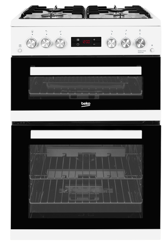 Beko KDG653W 60cm Freestanding Gas Double Oven Cooker