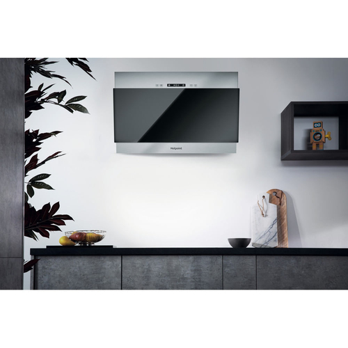 Hotpoint Phvp 6.4F AL K/1 Canopy Cooker Hood - Black - image 2