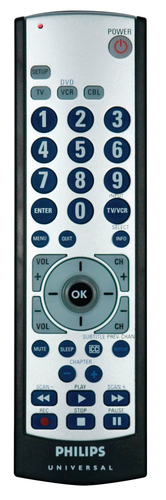 Philips SRU2103S/27 mando a distancia STB, TV, VCR Botones 0