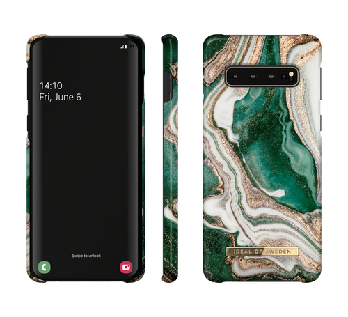iDeal of Sweden Printed Case Galaxy S10 Golden Jade Marble – image 2