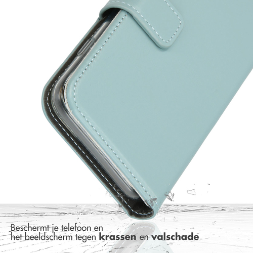 Selencia Echt Lederen Bookcase Samsung Galaxy S24 - Air Blue, afbeelding 5
