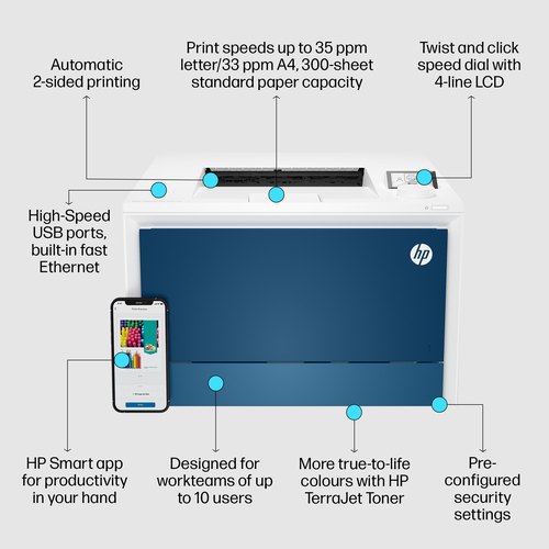 HP Color LaserJet Pro 4202dn A4 Colour Laser Printer 4RA87F#Abu - image 4