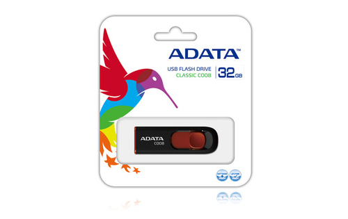 ADATA 32GB C008 unidad flash USB USB tipo A 2.0 Negro, Rojo imagen 2