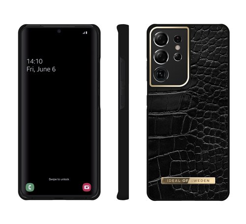 iDeal of Sweden Atelier Case Galaxy S21U Neo Noir Croco Rcyld Mtr – image 1